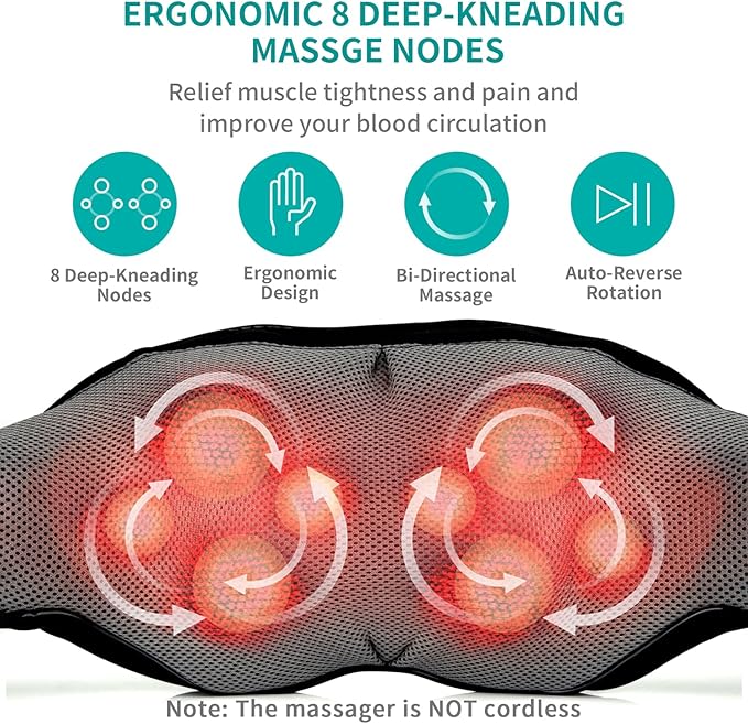 Neck and Back Massager - Deep Tissue and Heating